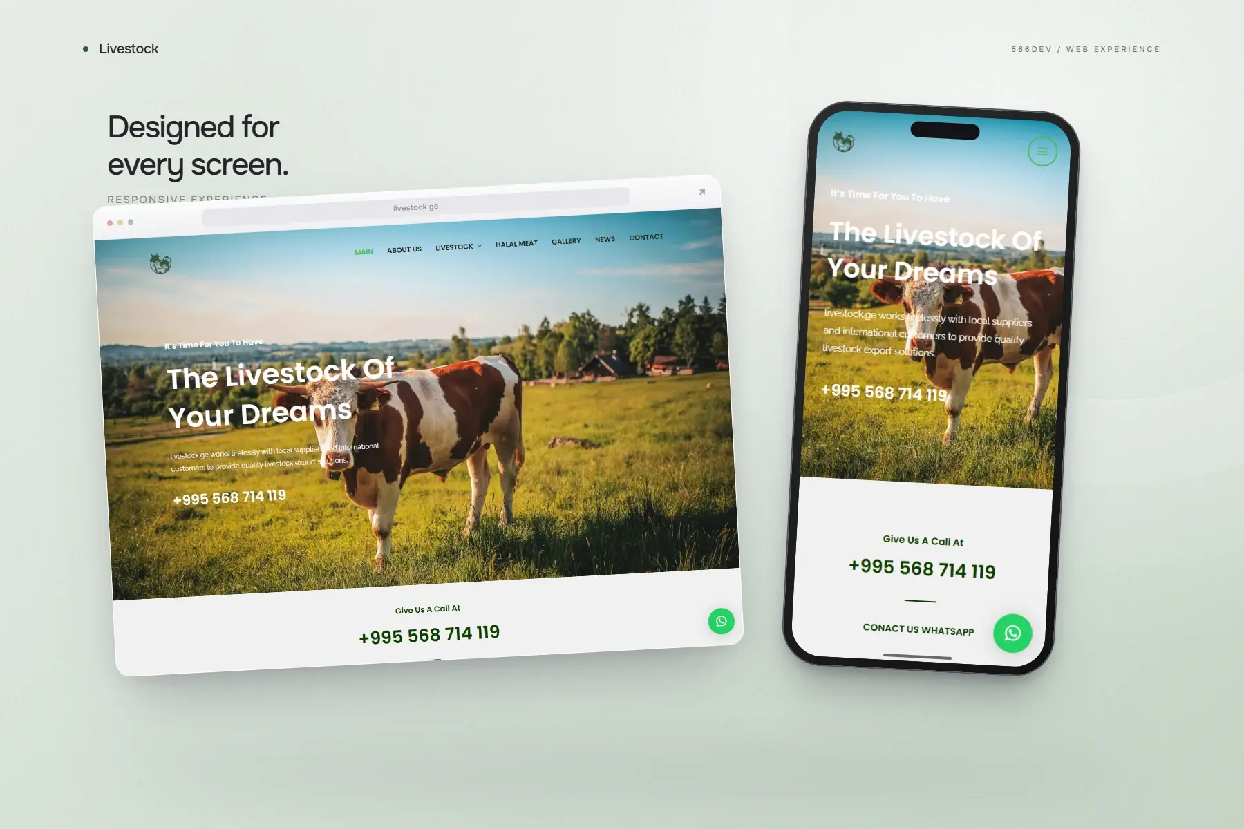 Livestock — project experience across screens
